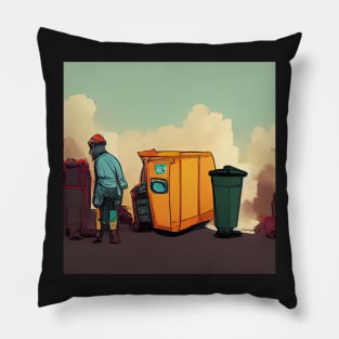 Refuse collector | Comics Style Pillow
