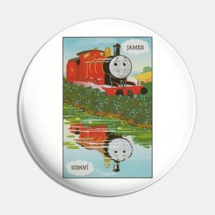 James the Red Engine Vintage Card Pin