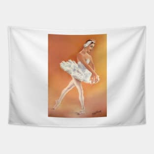 Odette Dancing in Swan Lake Tapestry