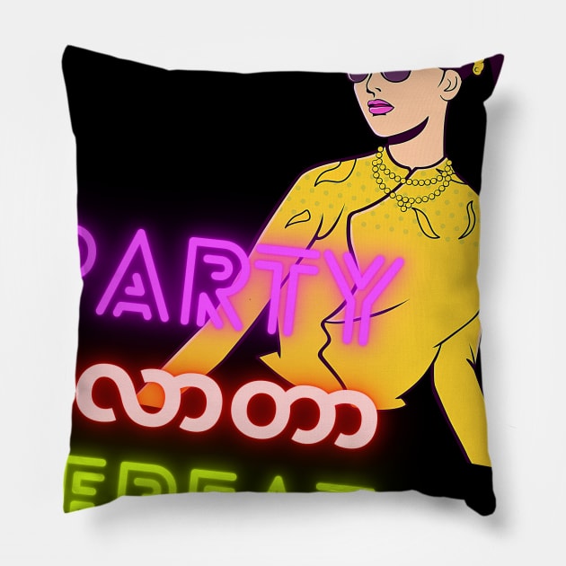 Party Palata Repeat Pillow by shwewawah