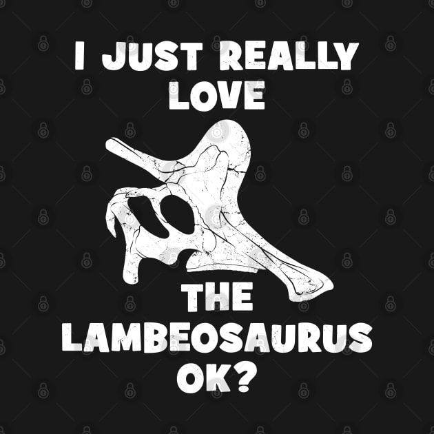 Lambeosaurus fossil skull by NicGrayTees