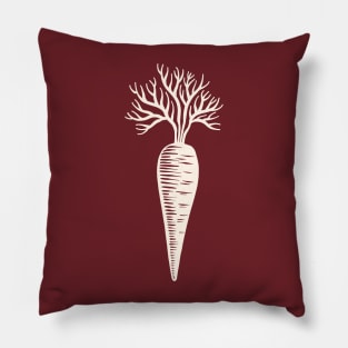 Carrot white Pillow