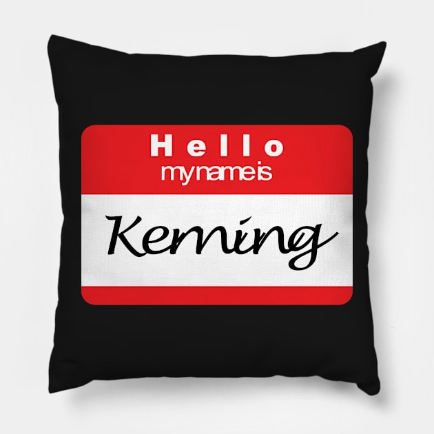 Hello my name is Keming Pillow by rupertrussell