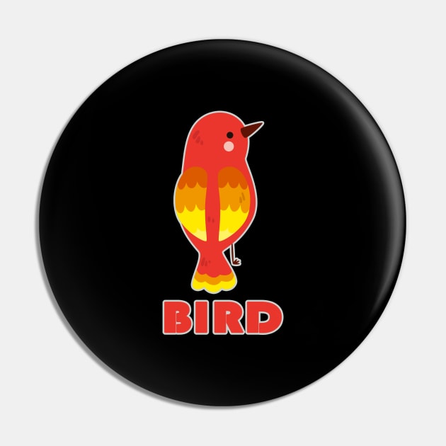 Funny Bird Gift Pin by Zekkanovix ART