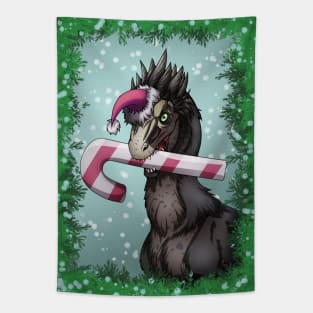 Merry Christmas Dinosaur Tapestry