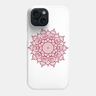 Mandala Love - Brick Red Phone Case