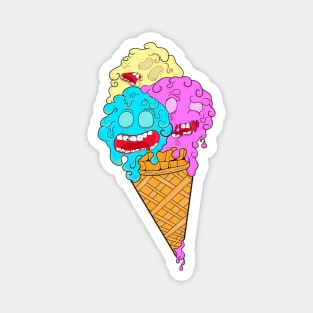 Colorful Ice Cream Monster Magnet