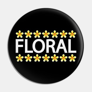 Floral artistic typography design Pin