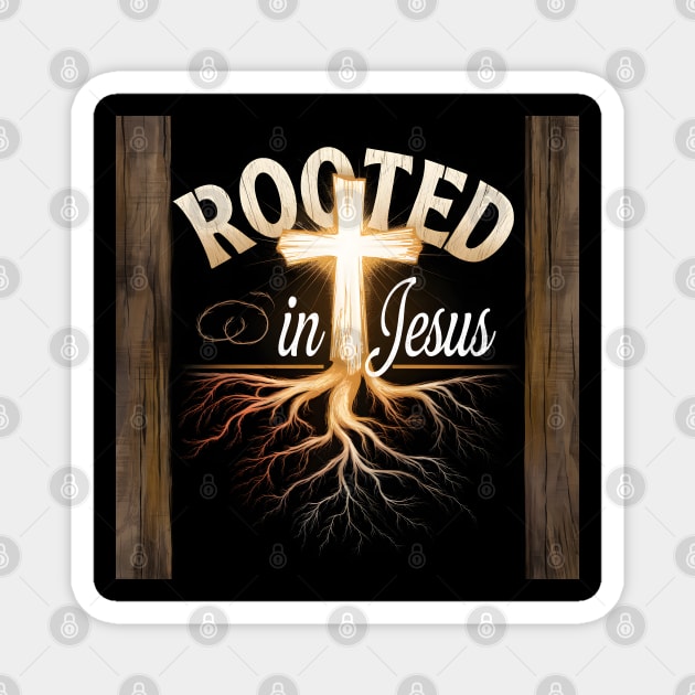 Rooted In Jesus Christian Gift Magnet by Douglas's Store 3
