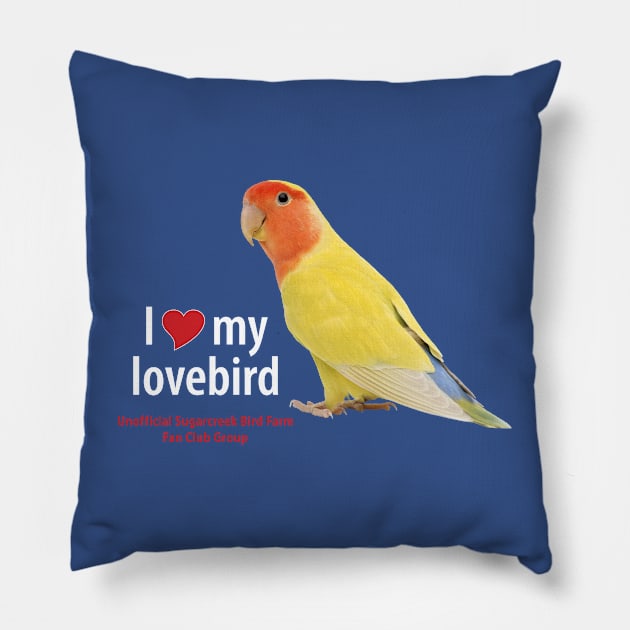 lovebird (2) Pillow by Just Winging It Designs