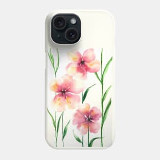 Three Wispy Flowers Phone Case