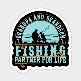 Grandma granddaughter fishing partner for life Magnet