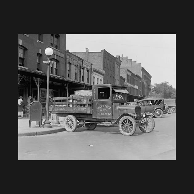 Poultry Delivery Truck, 1926. Vintage Photo by historyphoto