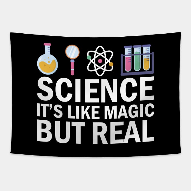 Science It's Like Magic But Real Tapestry by DragonTees