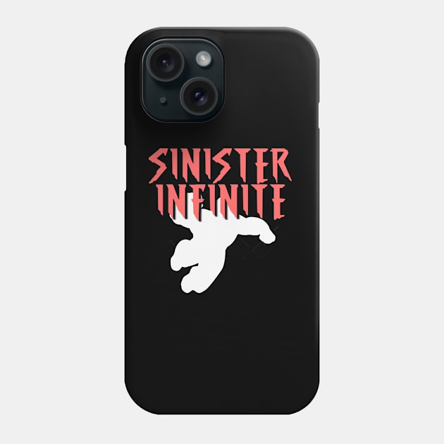 SINISTER INFINITE Male (White Silhouette) Phone Case by Zombie Squad Clothing