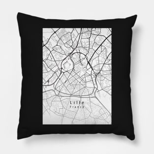 Lille France City Map Pillow