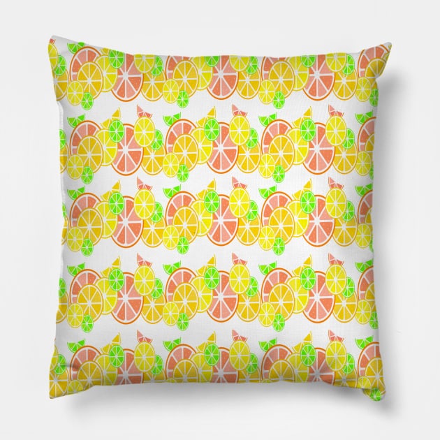 Citrus Fruit Pillow by MayGreenAbgrall