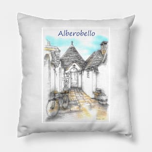 Alberobello, Puglia. Italia Pillow