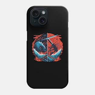 colorful twin katana Phone Case