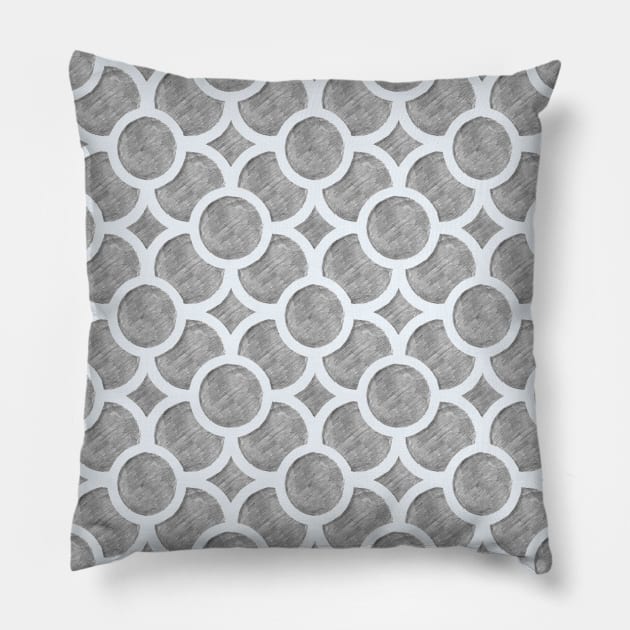 Circular Trellis - Grey Pencil Pillow by crumpetsandcrabsticks