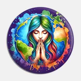 Mother Earth Praying Pin