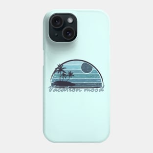 Vintage tropical vacation mood in blue Phone Case