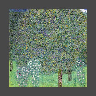 Rosebushes under the Trees by Gustav Klimt T-Shirt