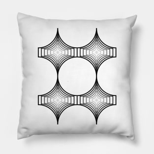 Structure in black_5 Pillow