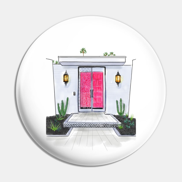 Hot Pink Palm Springs Door Pin by kschowe