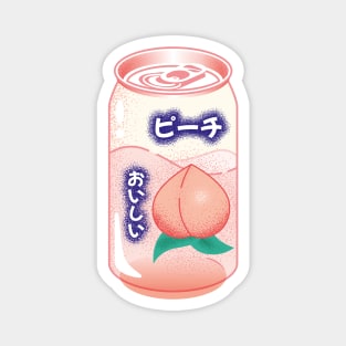 Peach Soda Can Japanese Soft Drink Kawaii Soft Pastel Pop Art Retro Summer Vibe Magnet