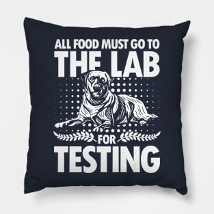 All Food Must Go To The Lab for Testing Pillow