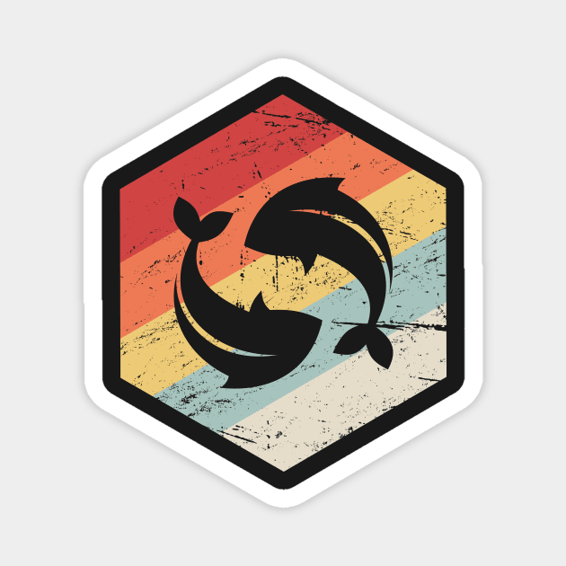 Pisces – Retro Astrology Zodiac Sign Magnet by MeatMan