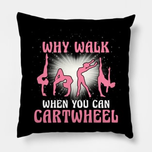 Funny Gymnastics Gymnast Girls Women Cool Cartwheel Pillow