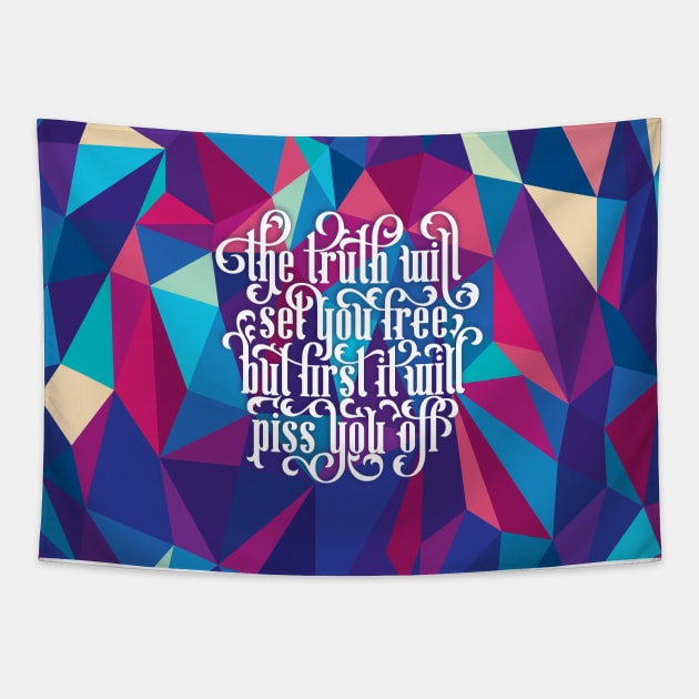 The Truth Will Set You Free Tapestry by polliadesign