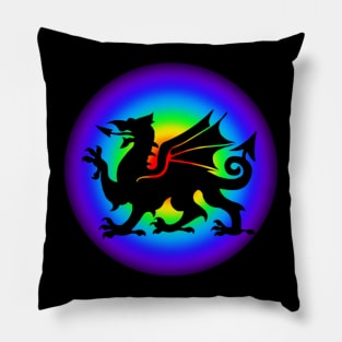 Welsh Dragon Silhouette Pillow