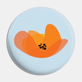 Golden Poppy logo design Pin