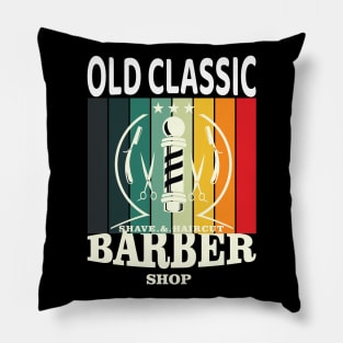 Old Classic Shave And Hair Cut Barber Shop 81 Pillow