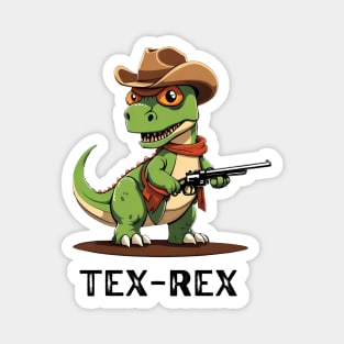 Tex Rex Cowboy Dinosaur Tyrannosaurus Magnet