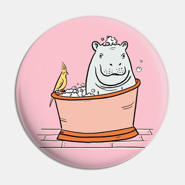 Hippo Bathtime Pin by Das Brooklyn