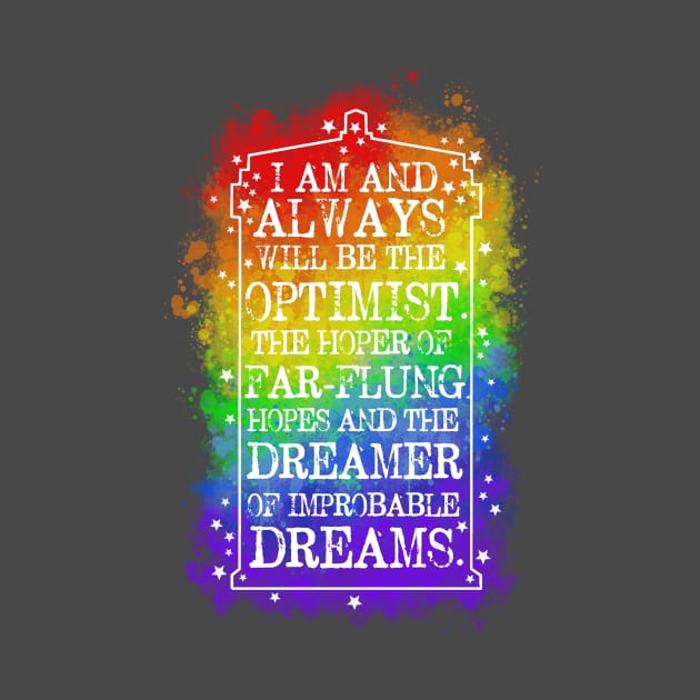 Rainbow Tardis Typography by selandrian