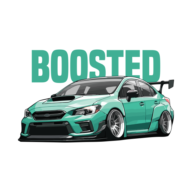 Subaru Impreza WRX STI Car Art - Widebody Modified Boosted JDM Car by JDM-Rey