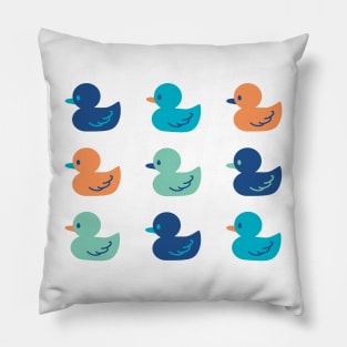 Cute Paddling of Ducks Art Pillow