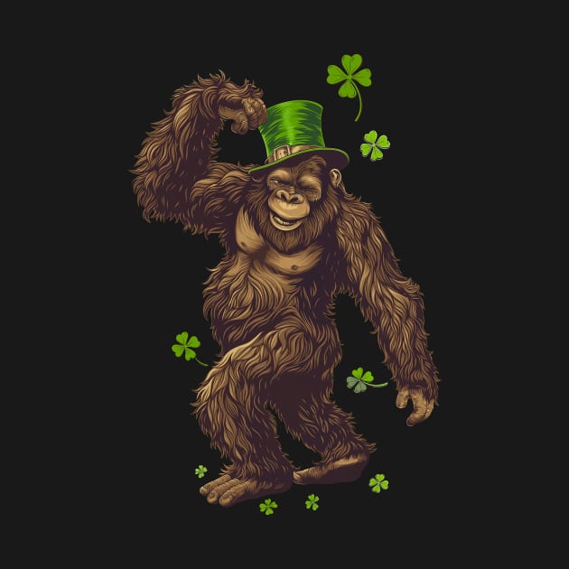 Bigfoot Leprechaun St Patricks Day by Wintrly