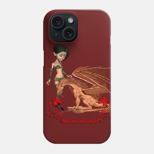 Cute  little fairy with dragon Phone Case by Nicky2342