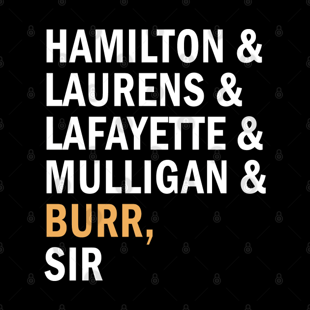 Hamilton Laurens Lafayette Mulligan Burr Sir, Hamilton, Hamilton Gift, Aaron Burr, Alexader Musical by adil shop