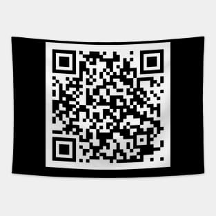 Never gonna give you up - QR code Tapestry