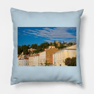 Piran Old Town, Slovenia Pillow