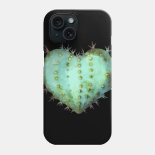 Cactus heart watercolor Phone Case