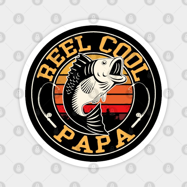 reel cool papa Magnet by Leosit