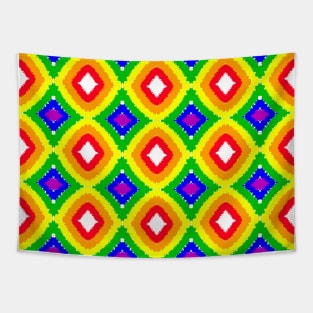 Tribal Diamond Pattern Pastel Colors Tapestry